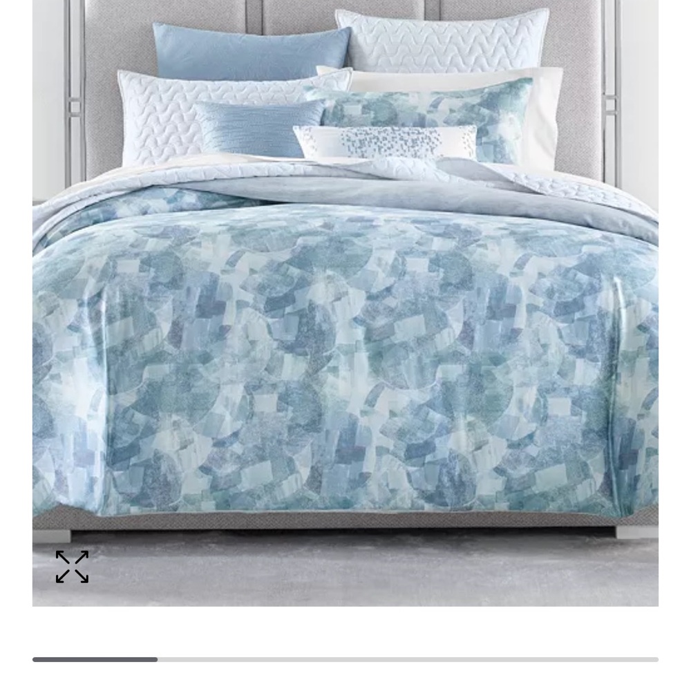 Hotel Collection Blue and White Duvet Cover Set